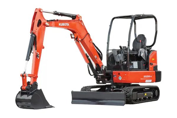 Kubota KX Series tight-tail swing excavator